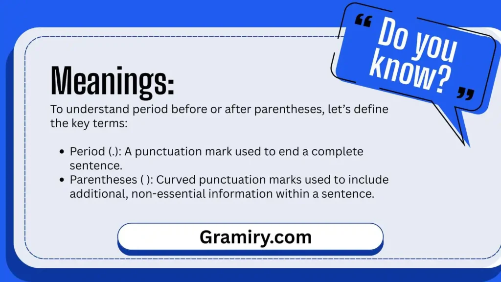 Period Before or After Parentheses